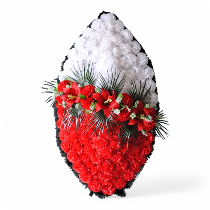 венок на похороны, венок из искусственных цветов, ритуальный венок, траурный венок, похоронный атрибут, венок артикул ВИС-003, искусственные цветы, ритуальные услуги.