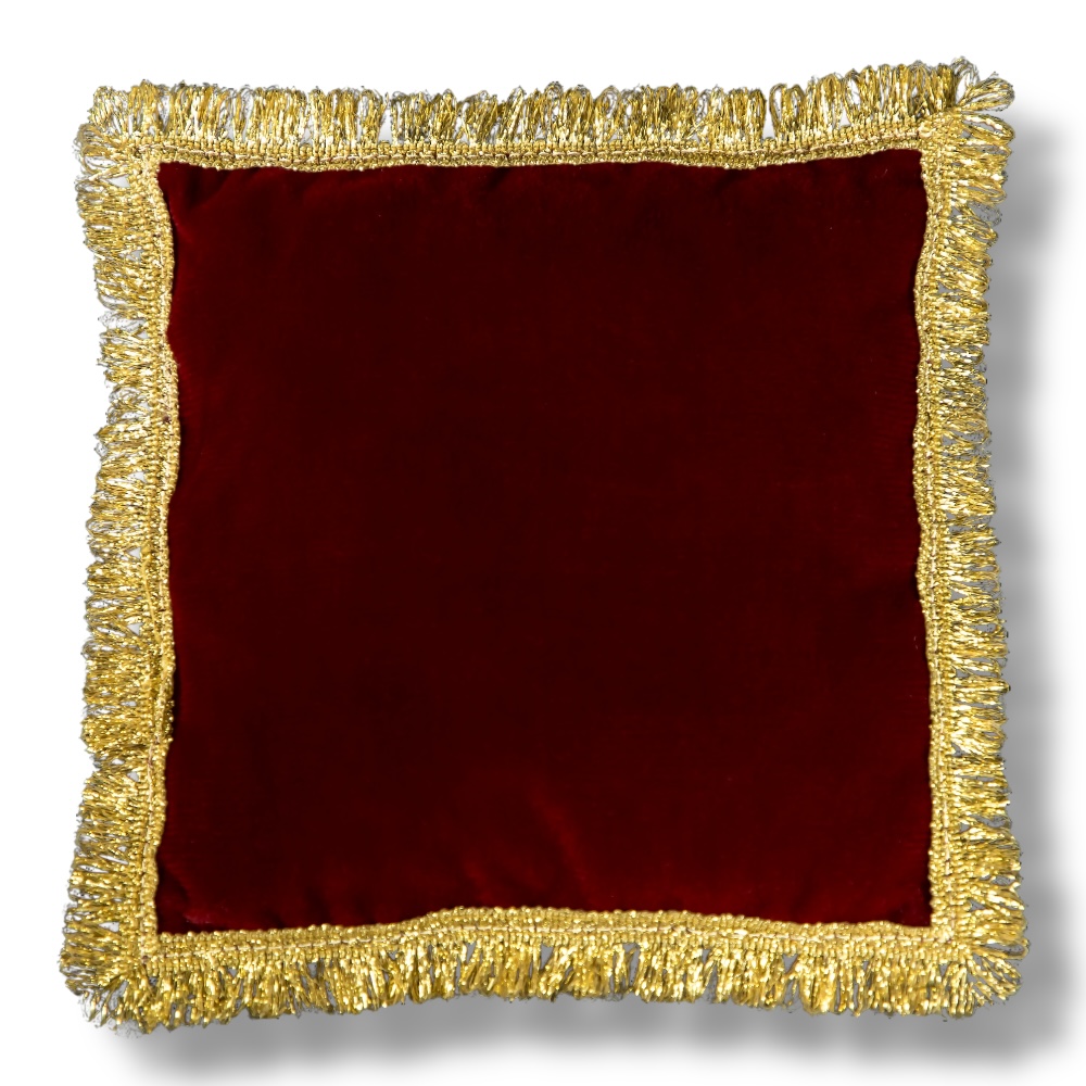 АРТ ПО-08 Подушка орденская на похороны для медалей. Бархат с тесьмой. 