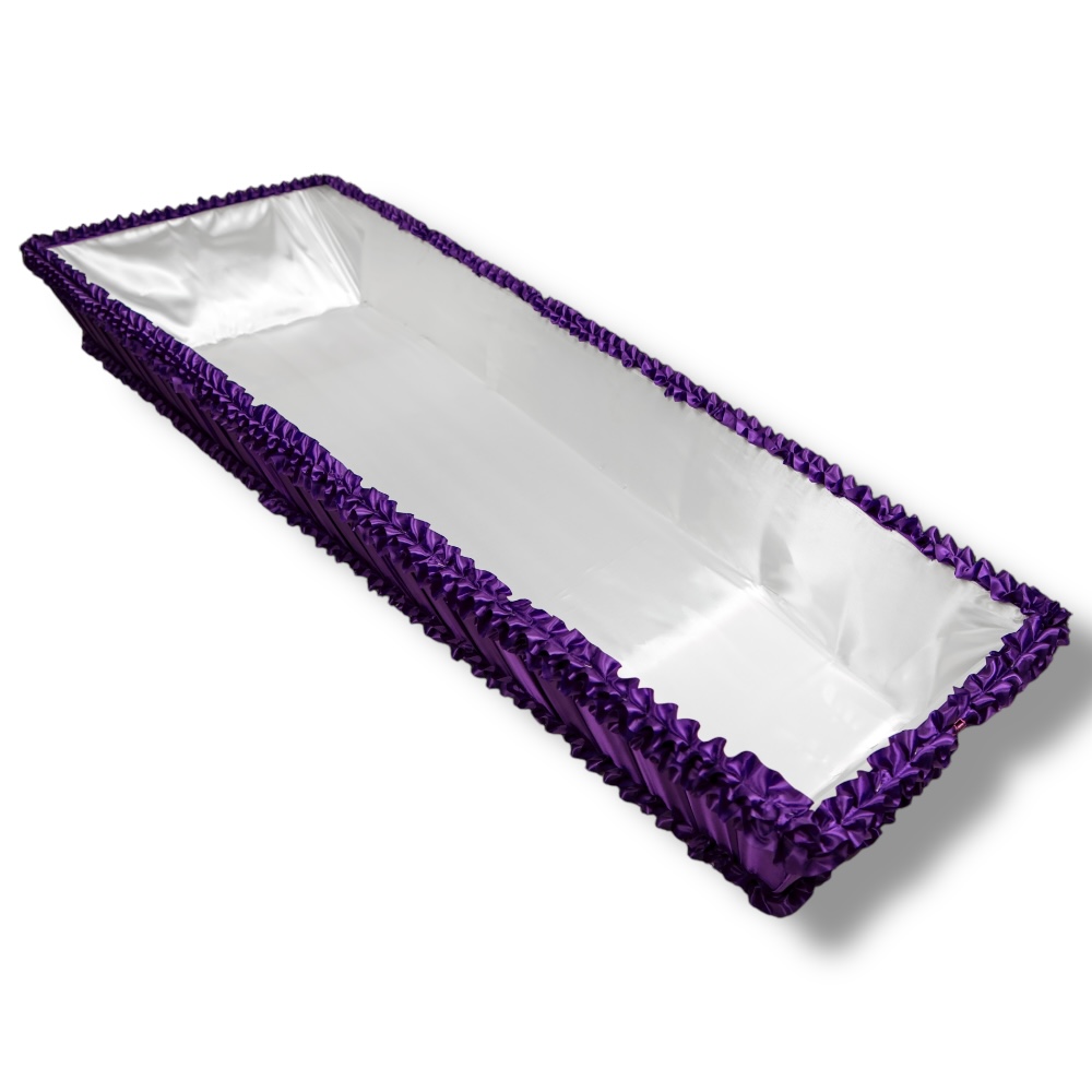 ПС-001 Постель в гроб гладь ритуальное. Атлас