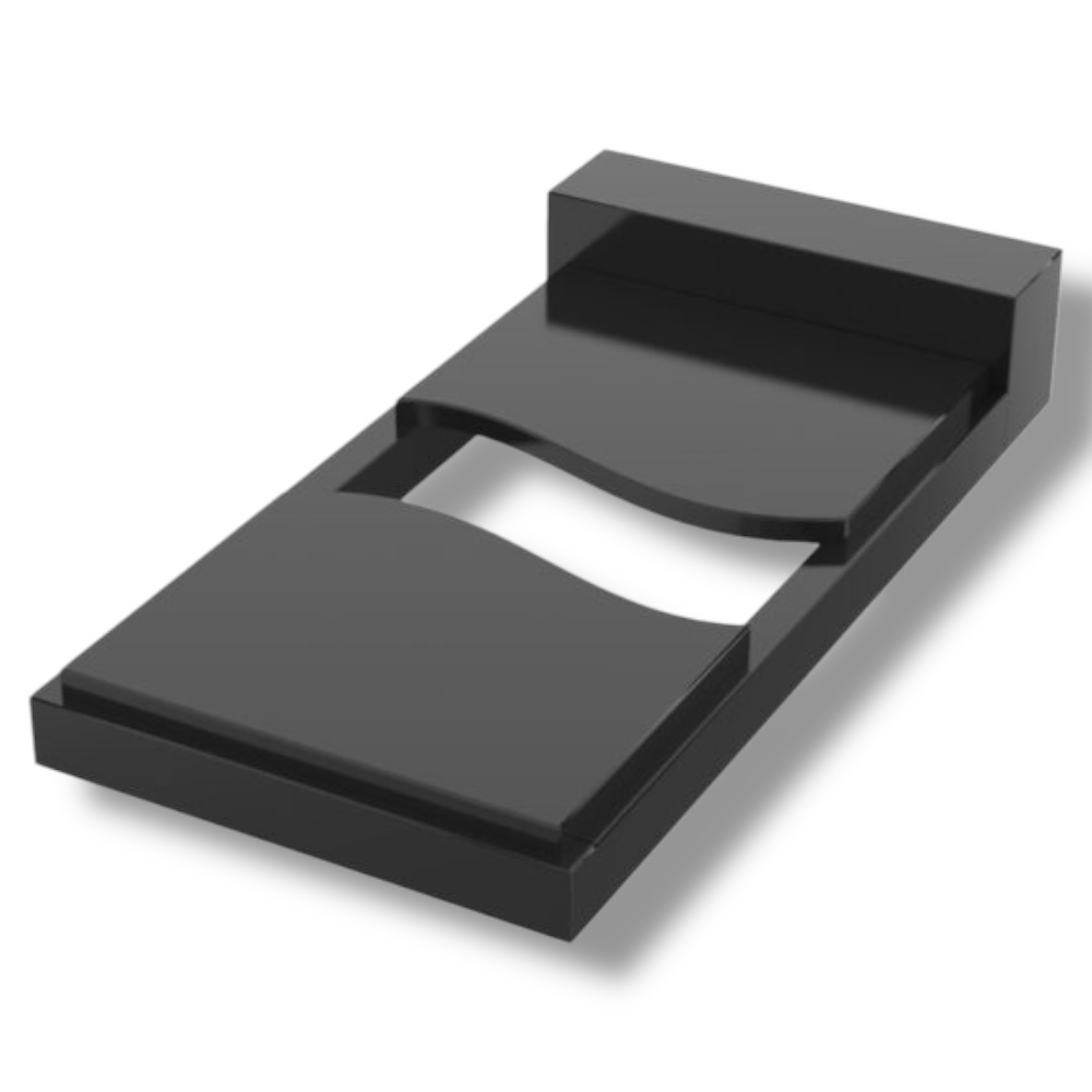 Арт. ЦГ-004 Цветник из гранита на могилу/100/50/5*8 см.  Габбро-диабаз гранит