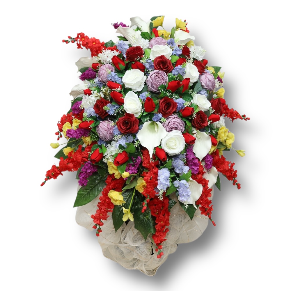 траурный венок, искусственные цветы, похоронные атрибуты, премиум класс, ритуальные товары, венок на похороны, траурные аксессуары, мемориальный декор, ритуальная флористика, элитный венок.