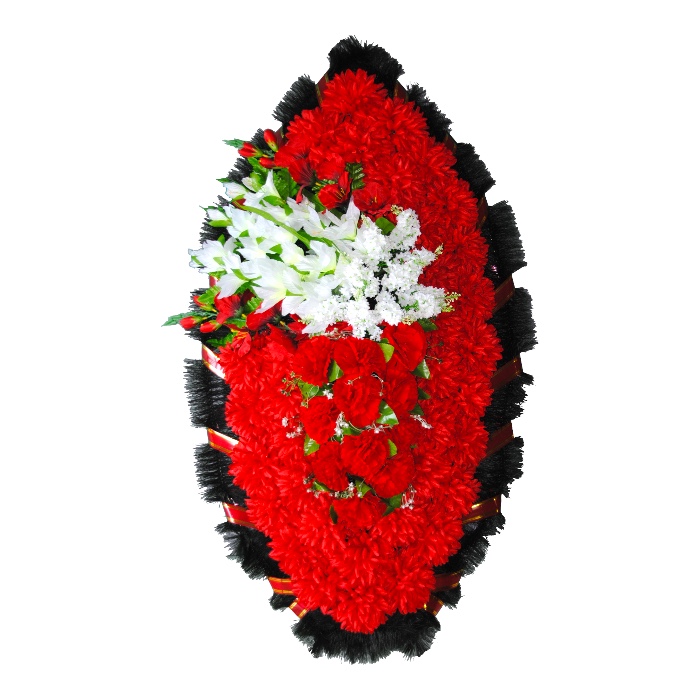 венок на похороны, венок из искусственных цветов, ритуальный венок, траурный венок, похоронный атрибут, венок артикул ВИЗ-044