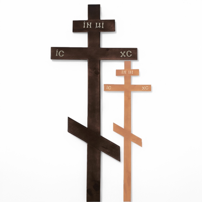 Крест сосновый могильный, крест стандартный, ритуальные изделия, деревянные кресты, АРТ.КДС-01, стандартные размеры, ритуальная атрибутика, могильные принадлежности.