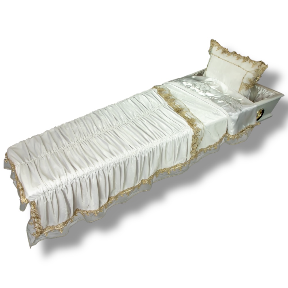 ритуальные комплекты, ритуальная подушка, ритуальная наволочка, топаз айвори, велюровый комплект, атласный комплект, кружевные изделия, товары для похорон, ритуальные аксессуары.