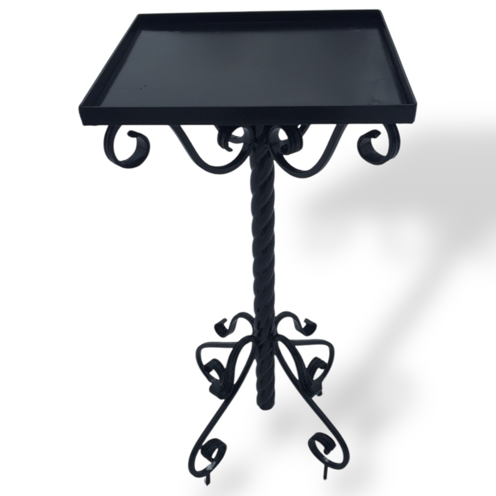 Арт. СМ-009 Столик кованый под гранитную плитку на могилу 400х400 Нитро