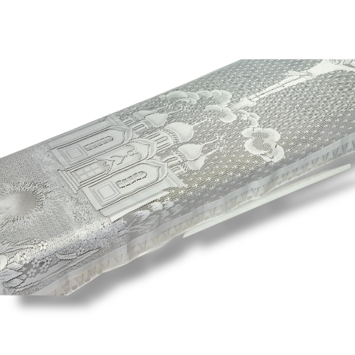 церковное ритуальное покрывало, белое ритуальное покрывало, тюль для гроба, ритуальные принадлежности, похоронные атрибуты, ритуальный текстиль, АРТ ПР-003