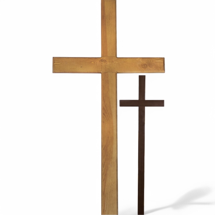 Крест сосновый, могильный крест, католический крест, ритуальные изделия, деревянные кресты, АРТ.КДС-02.