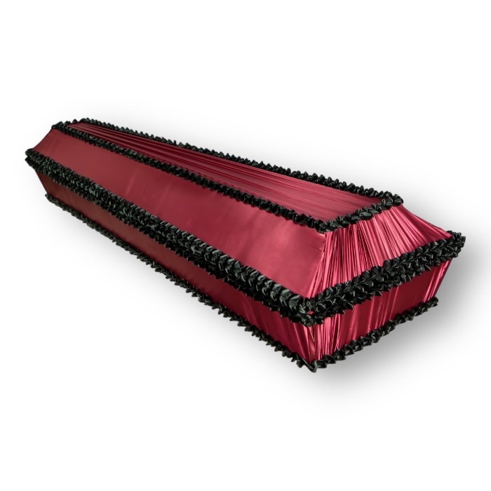 гроб гладь, 4-х гранный гроб, тканевый гроб, ритуальные товары, похоронные принадлежности.